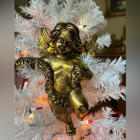 ❤️Rare Vintage 1970's Gold Angel
Cherub 10" Christmas Ornament‼️FINAL SALE - Picture 4 of 7